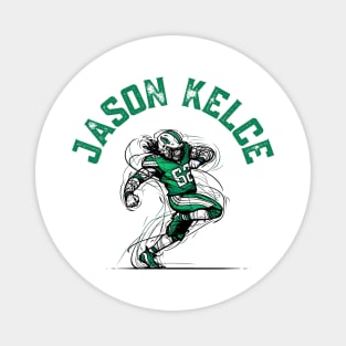 Jason Kelce as a mythical warrior of the football field Magnet